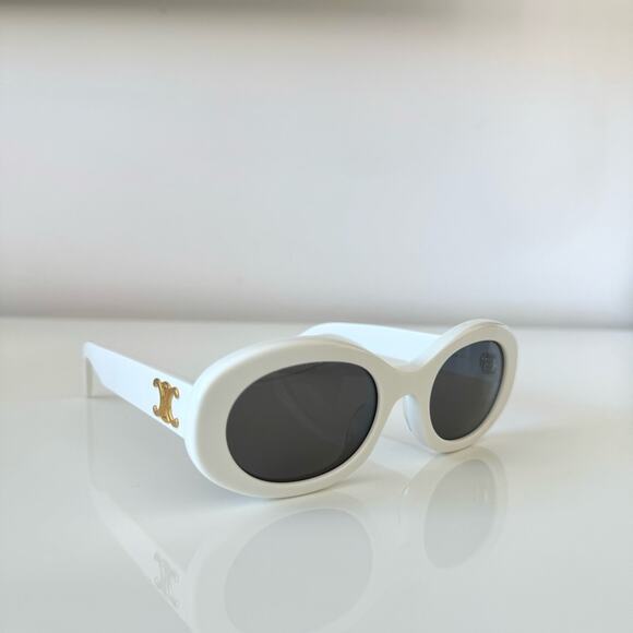 NEW!!! Celine Triomphe White Sunglasses CL40194U 25A Authentic Retail 580$ main image 6